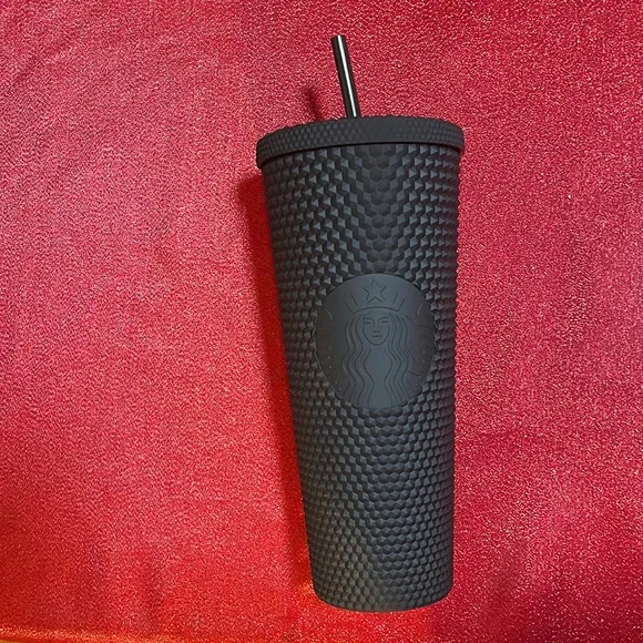 Starbucks Plastic 2021 Black Matte Studded Venti Tumbler, 24 oz NWTS - Picture 1 of 1